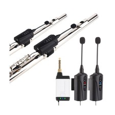 Double Microphone for Flute Q2/DT-5 Flute Microphone Instrument UHF Wireless ...