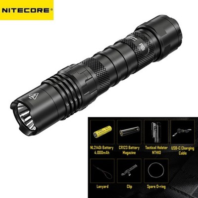NITECORE P10i Flashlight 1800LM Compact Lights W/ USB-C Recharge NL2140i Battery
