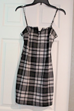 RECKLESS HEARTS DRESS SMALL BACK WHITE SPAGHETTI SYLE STRAPS PULLON