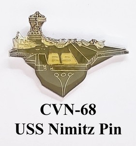 USS Nimitz Aircraft Carrier CVN-68 Lapel Pin Metal New from Old Stock