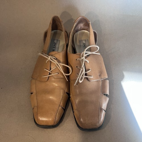 Jones Wear Sandalias de Pescador de Cuero Genuino Tostado Zapatos Planos para Mujer Talla US 10 M - Imagen 2 de 11