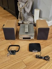 Denon RCD-M33 CD Receiver W/ 2 SC-M53 Speakers - Wood Grain - Clean - Tested 🔥