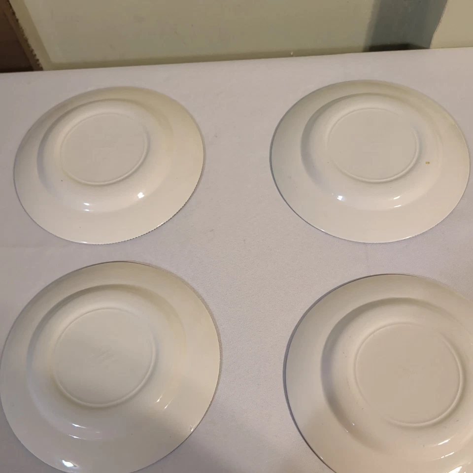 4 CHURCHILL CHINA "BLUE WILLOW" 8” Salad/Dessert Made in England - Image 2 of 4
