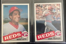 1985  JUMBO Dave Parker & Mario Soto  5x7 Baseball Cards - - Reds Topps Super