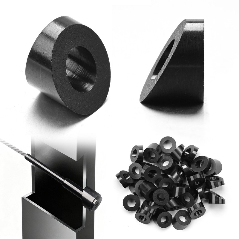 Yescom 5/16 ID Angle Beveled Washer for 1/8 3/16 Cable Railing Stair End 30 Pack