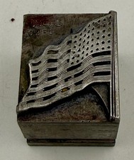 Vintage Printer Letterpress Block - METAL BLOCK - 48 STAR IMAGE - 1" X .75"