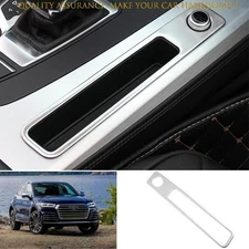 For Audi Q5 SQ5 2018-2023 Silver Steel Center Console Gear Shift Side Trim 1Pcs