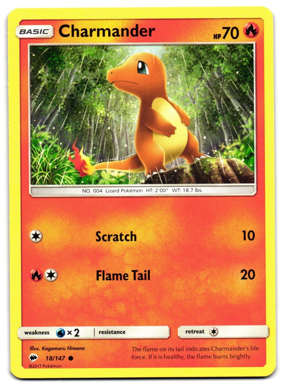 CHARMANDER 18/147 - NM - BURNING SHADOWS ENGLISH 2020 POKEMON CARD