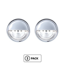 2 Pack Of Universal 4 Led Rounded License Light 1 Diameter Steel Housing