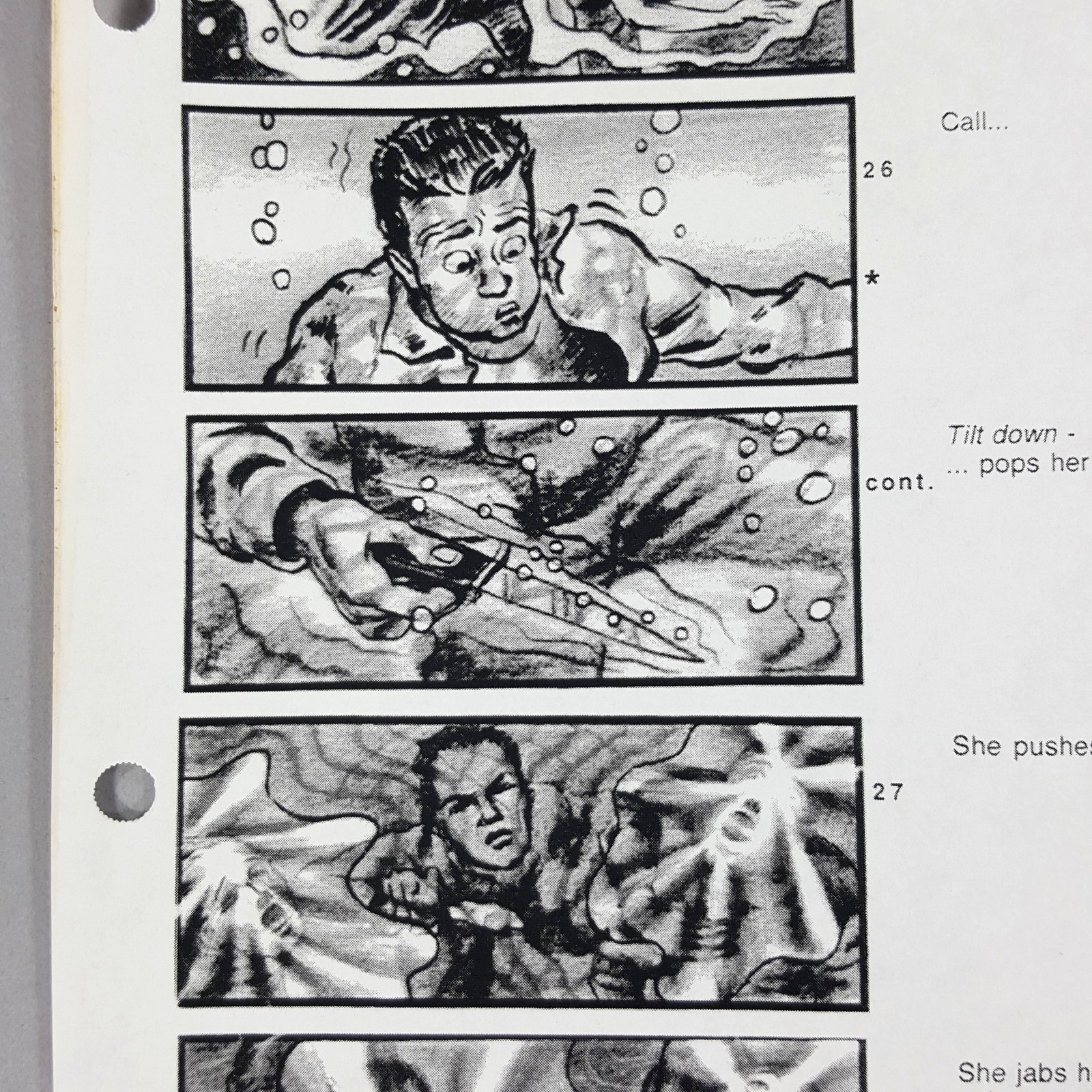 Image 8 of Alien: Resurrection - Production Used Storyboard, Ripley Underwater Escapes, COA