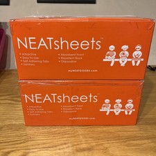 2 Boxes Disposable Bibs for Adults, Kids  Elderly Senior  Adhes Tab napkin