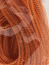 New Greenbrier Metallic Orange Deco Mesh Tube Flex Tube 36 Wreath