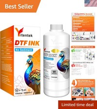 No Sediment DTF White Ink DTF Transfer Ink for PET Film, Pigment Ink Refill f...