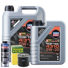 Motoröl 0W30 LIQUI MOLY Top Tec 4310 6L +MANN Ölfilter +Spülung