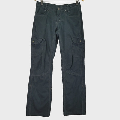 Kuhl Splash Cargo Pants Women 4 Vintage Patina Dye Charcoal Gray Roll Up Hiking