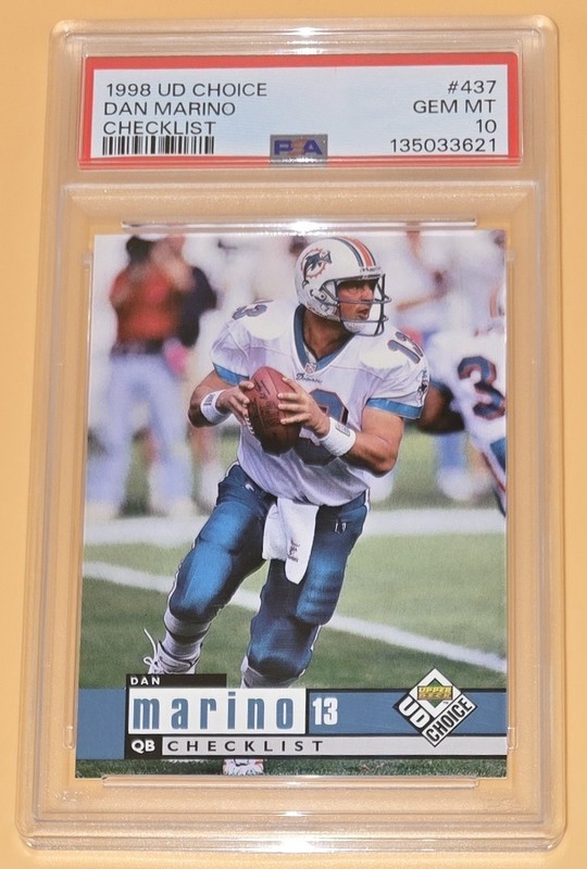 Dan Marino PSA 10 Low Pop 1998 UD Choice #437 Miami Dolphins NFL Football Card