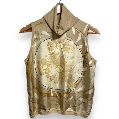 HERMES Margiela Period Twill Laine Scarf Silk Cashmere Turtleneck Sleeveless