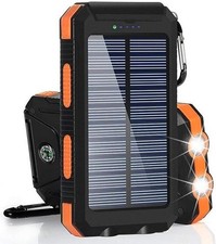 Portable 20000mah Solar Power Bank Pack USB LED Pack Battery Charger For Phone