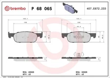 Brake Pad Set, disc brake BREMBO P68065