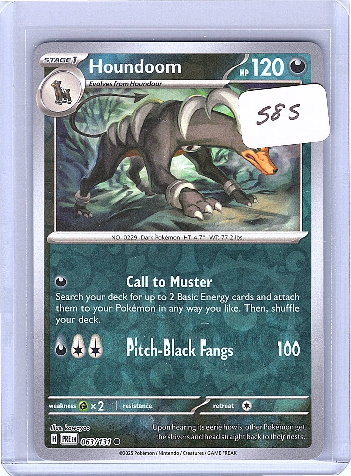 Houndoom Reverse Holo Common SV: Prismatic Evolutions 063/131 NM