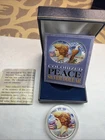 1922 S Peace Silver Dollar 90% Silver U.S. Coin Colorized Box & COA