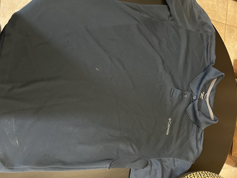 Columbia Mens Blue Polo size L Short Sleeve