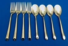 8 Towle Living Wave Stainless Dinner Fork (Set of Four) Salad Forks set of 4
