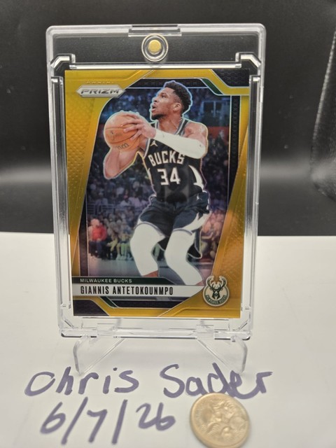 2024-25 Panini Prizm Giannis Antetokounmpo Gold  #85 Milwaukee Bucks 07/10