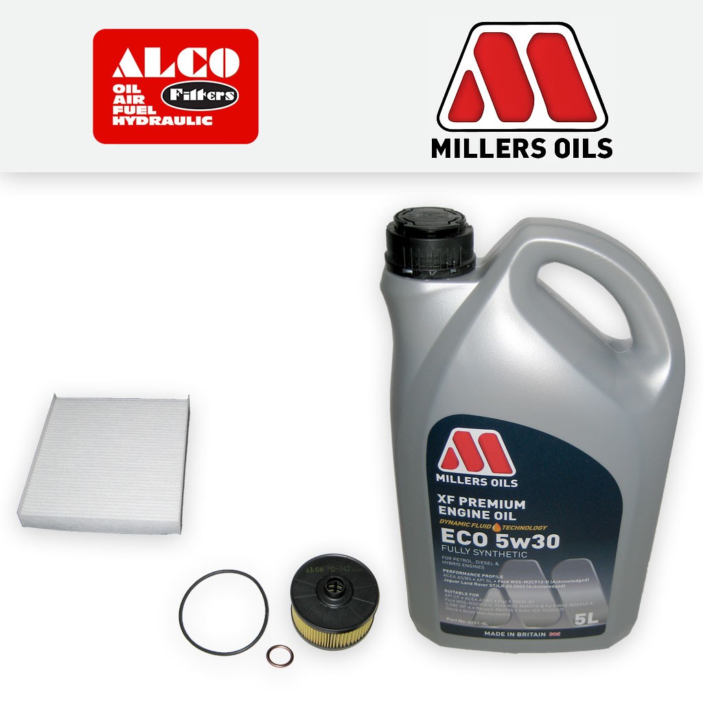 SERVICE KIT for DACIA SANDERO 0.9 TCE OIL CABIN FILTER +RN 5w30 OIL 2012-2019