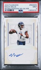 2022 Flawless Malik WIllis Rookie Shadow Signature-Silver 06/15 PSA 9