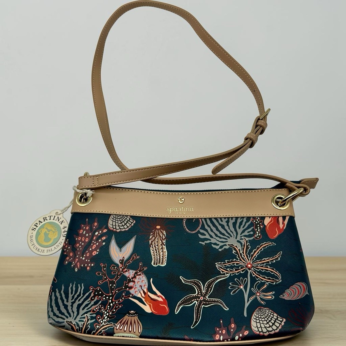 NWT SPARTINA 449 Daufuskie Island Mystic Mermaid Crossbody Purse