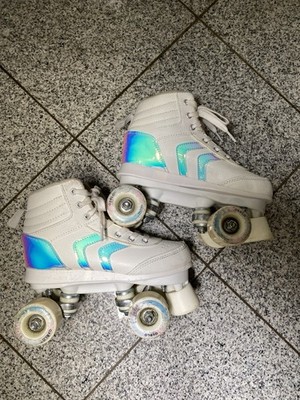 Decathlon Oxelo Rollschuhe weiß & Reflective Silver, Gr. 33