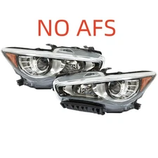 Headlight Pair For Infiniti Q50 2014-2017-2022 LED Projector w/LED DRL W/O AFS