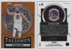 2024-25 Panini Prizm Talismen Orange Prizm /49 Stephen Curry #20