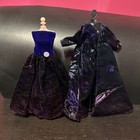 Barbie Clothing Handmade custom ball gown dress Plum Dress Velvet And Coat