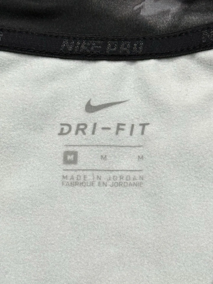 Camisa Nike Damas Pro Cálida Dri-Fit 1/4 Cremallera Manga Larga Negra Blanca Talla Med Foto 4 de 4