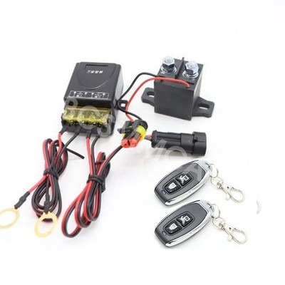 Wireless Dual Remote Car Battery Disconnect Relay Master Kill Cut ON/Off Switch