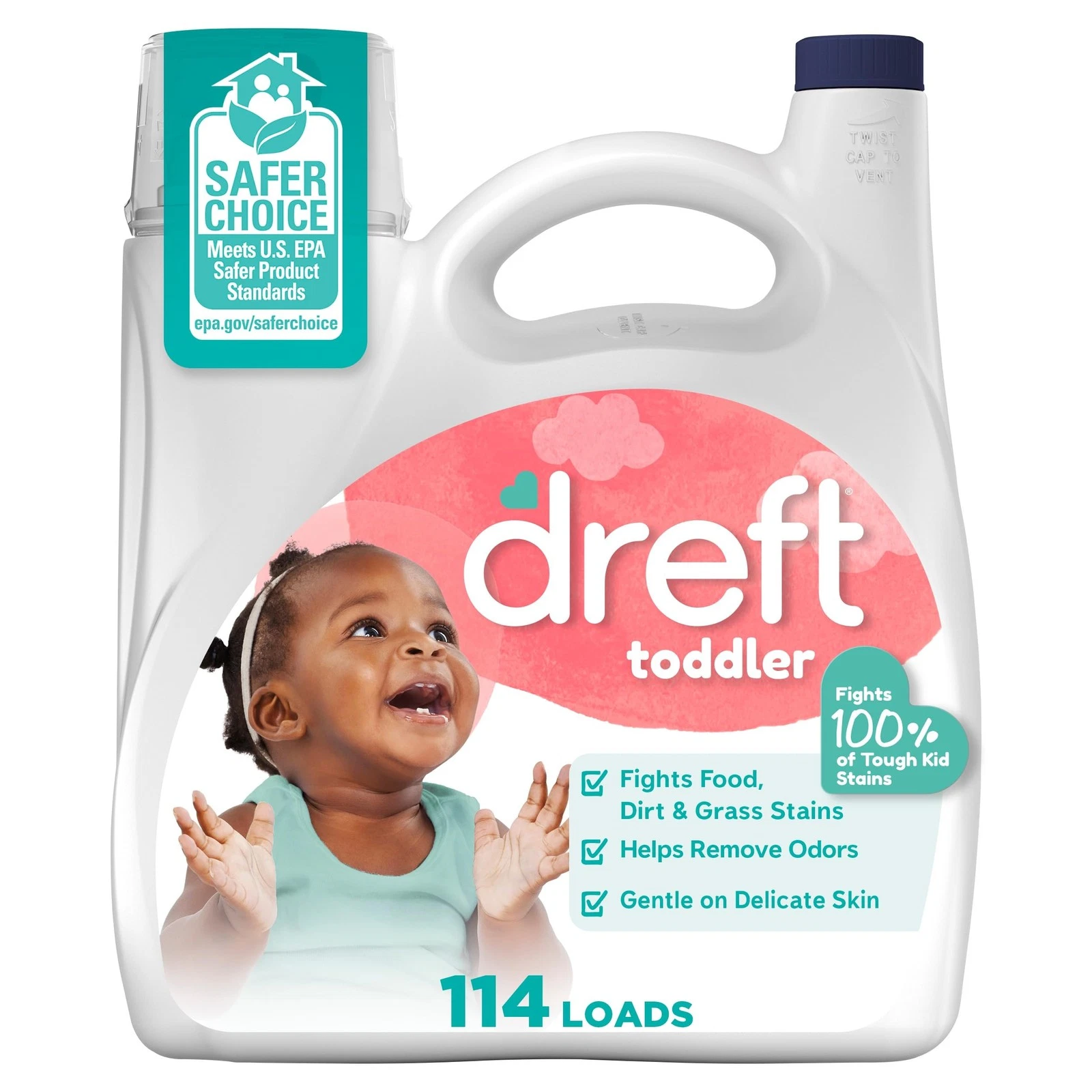 Toddler Liquid Laundry Detergent, Gentle on Sensitive Skin Laundry Soap, 150 ...