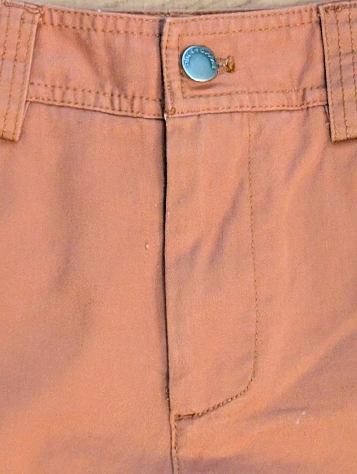 Pantalones acampanados de otoño Alice + Olivia, marrón terracota tiro alto 33" entrepierna talla 0 Foto 4 de 4