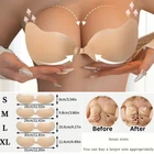 Silicone Strapless Push Up Bra Backless Self Adhesive Invisible Lace Stick On UK