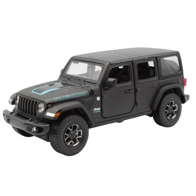 1:24 Jeep Wrangler Rubicon 4XE von Rastar in mattschwarz 64610BK Modellauto