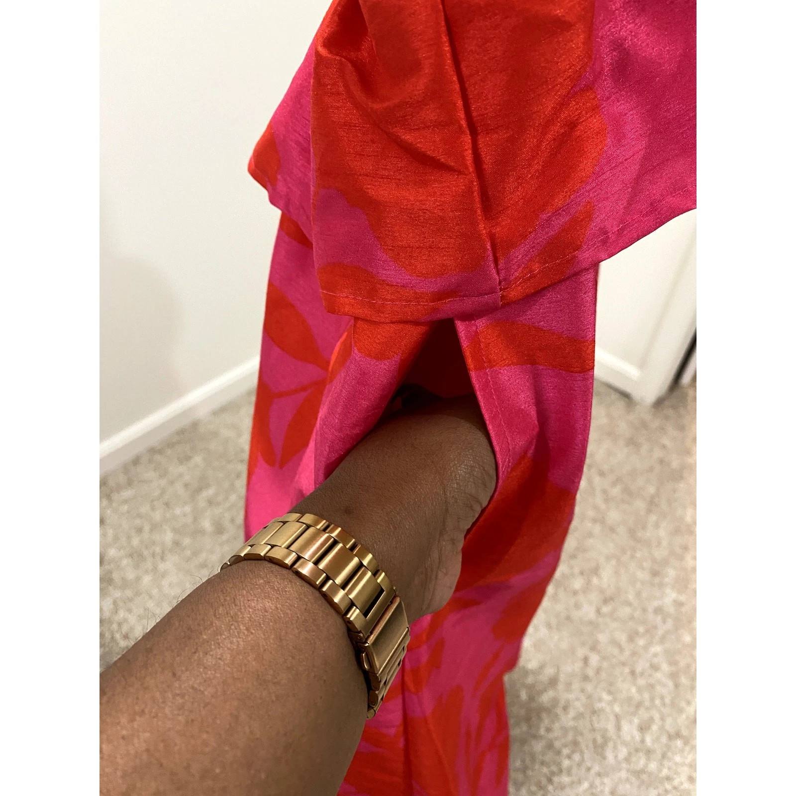 Abito midi Kate Spade X Target rosa floreale senza maniche peplo Taglia 10 (nuovo con etichette)