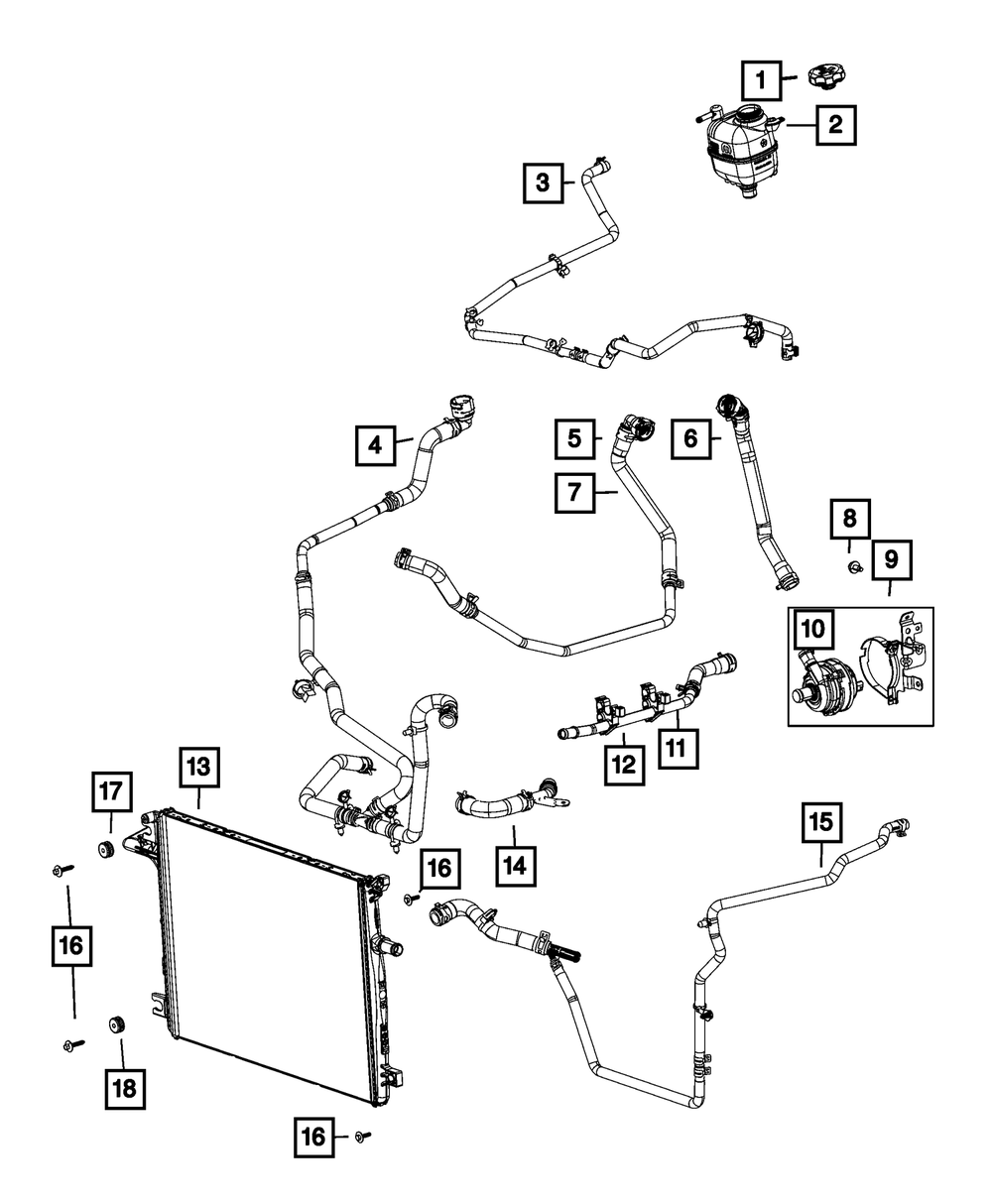 Genuine Mopar Radiator Inlet Hose 68280788AC
