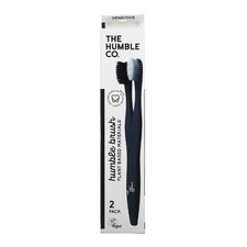 Plant Based Toothbrush Sensitive White Black 2 Count By The Humble Co