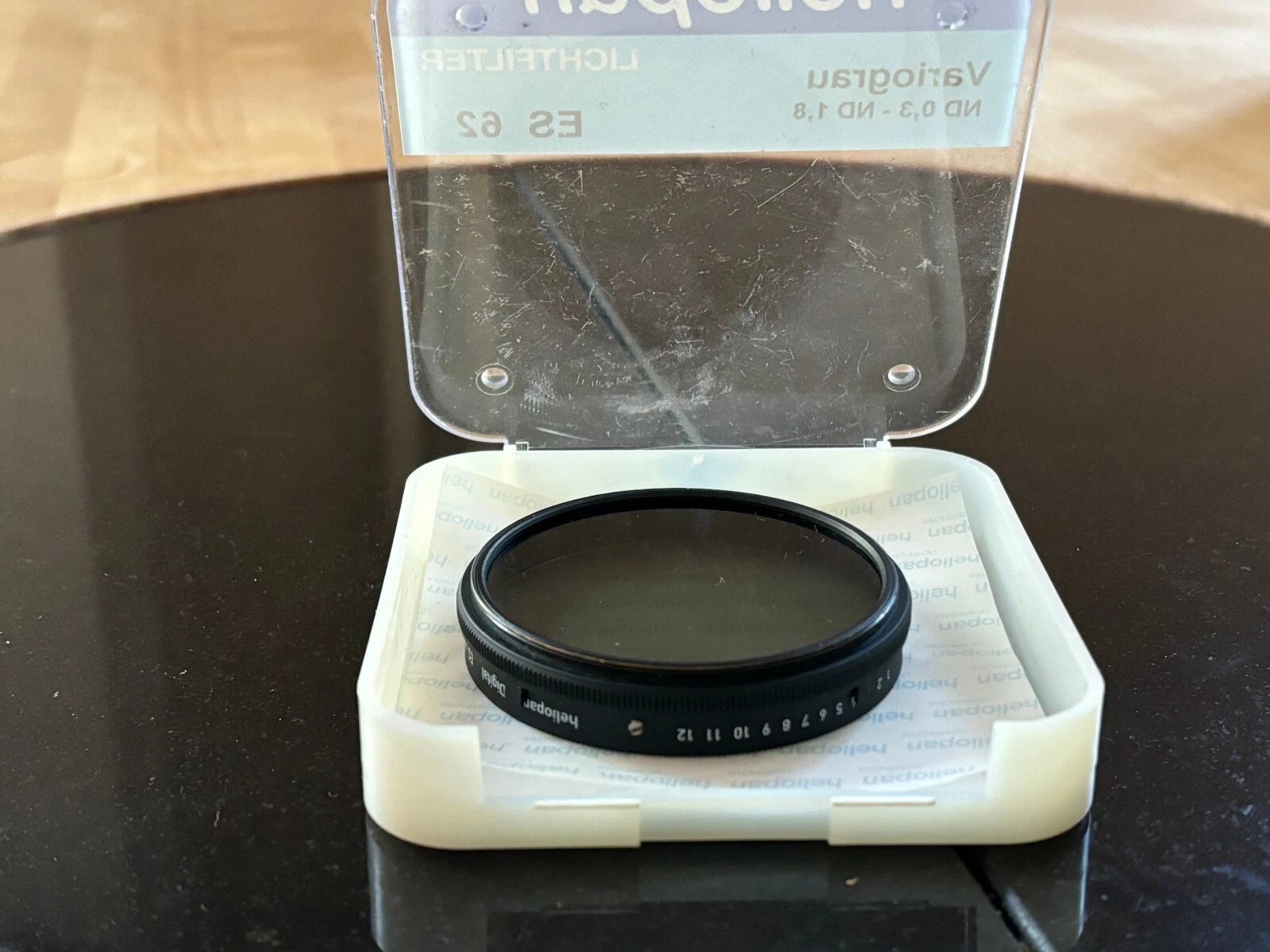 Heliopan Variograu Neutral Density ND 03-ND 1.8 ES 62 mount