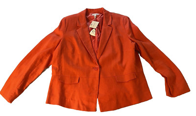 NEW XL Madison By Belk Women's Wild Orange Blazer NWT