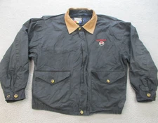 VTG Hartwell Viasport Jacket Mens Medium Country Mark Employee Black Embroidered