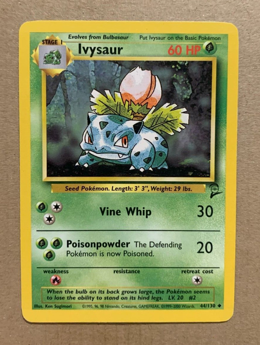 Ivysaur 44/130 Base Set 2 - Uncommon Pokemon Card - EXCELLENT