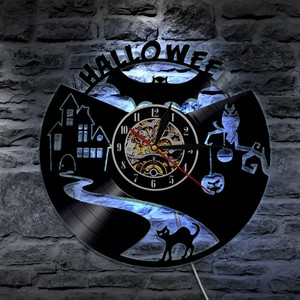 Vinyl Cd Wall Clock Modern Design Led Lighting Clocks Bat Watch Image Is Loading Vinyl Cd Wall Clock Modern Design Led Lighting