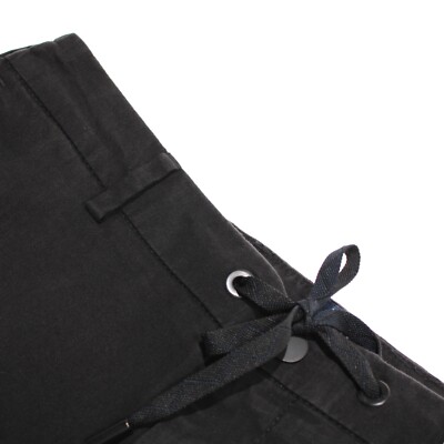 Meyer NWT Chinos / Casual Pants Size 33 US Drawstring Solid Black Linen Blend